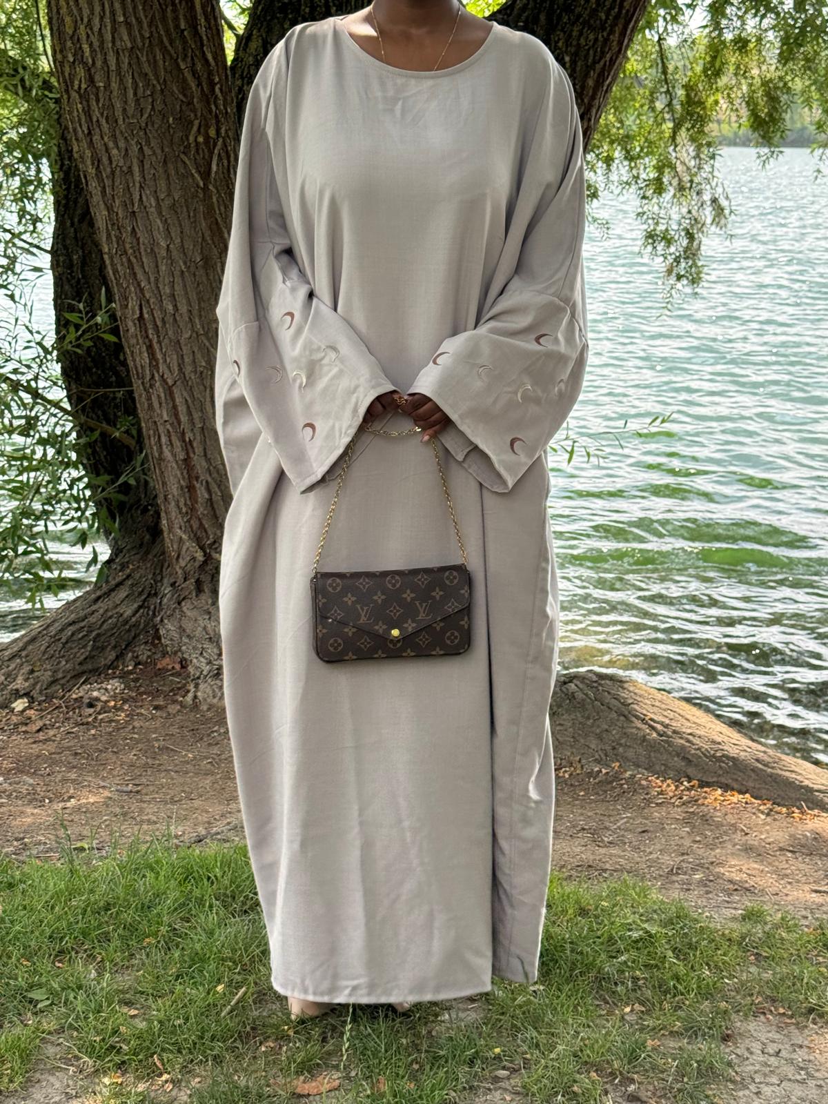 Abaya Moon - Gris perle