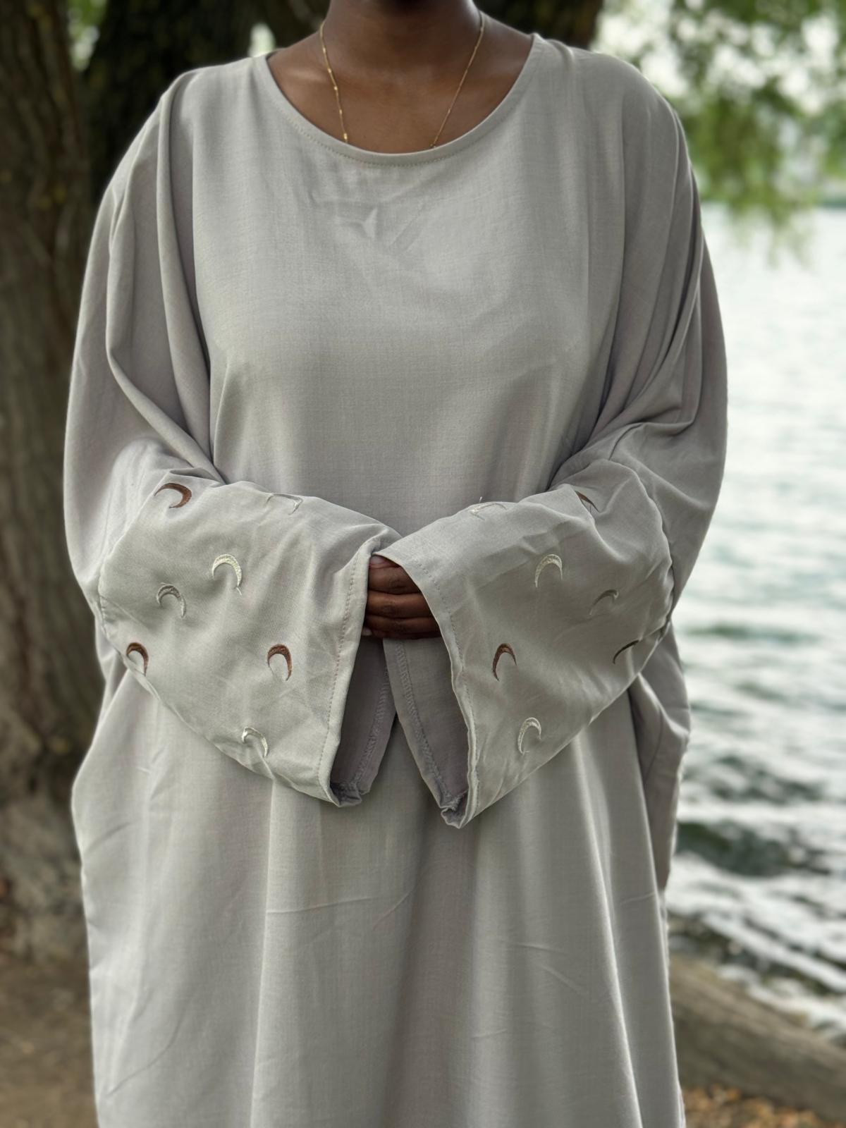 Abaya Moon - Gris perle